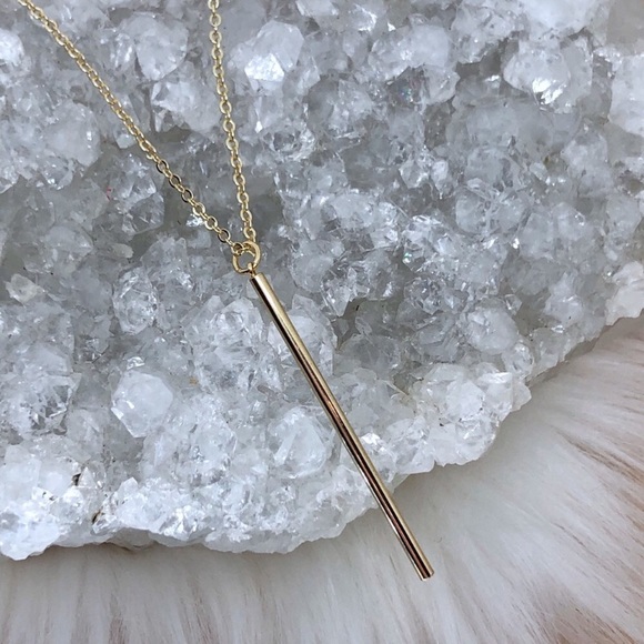 Druzy Bar Necklace - Picture 5 of 6